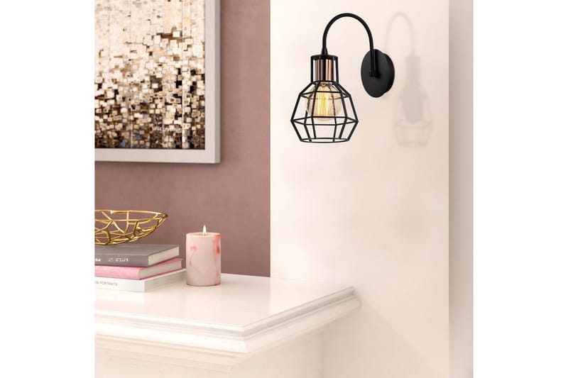 Vegg lampe Halieland svart / bronse - Svart - Belysning - Innendørsbelysning & Lamper - Vegglampe