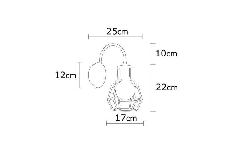 Vegg lampe Halieland svart / bronse - Svart - Belysning - Innendørsbelysning & Lamper - Vegglampe