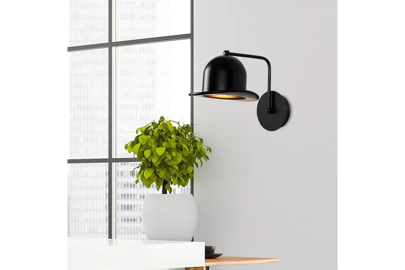 Vegg lampe Jolna Sugana Svart - Svart - Belysning - Innendørsbelysning & Lamper - Vegglampe