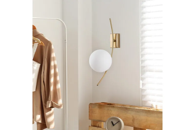 Vegg lampe Kimbell Gull - Gull - Belysning - Innendørsbelysning & Lamper - Vegglampe