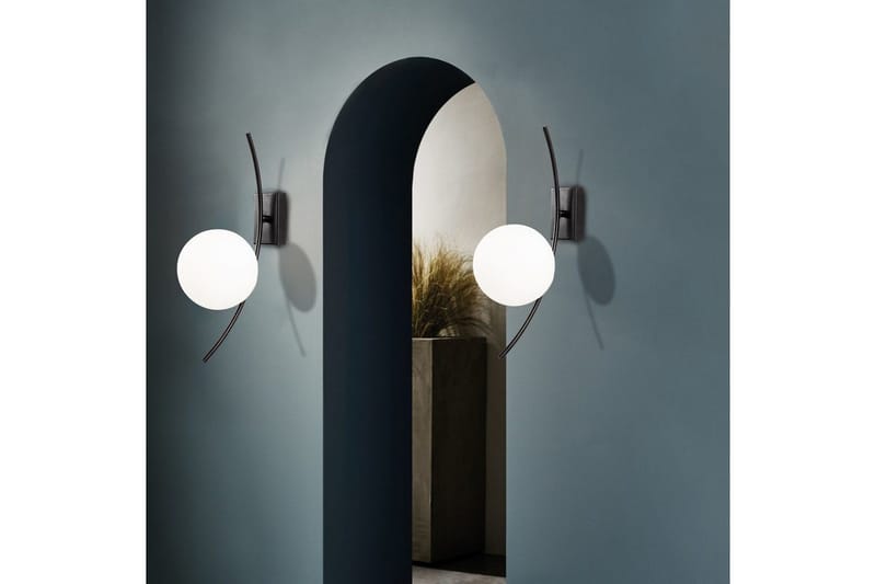 Vegg lampe Kimbell Svart / Hvit - Svart / Hvit - Belysning - Innendørsbelysning & Lamper - Vegglampe