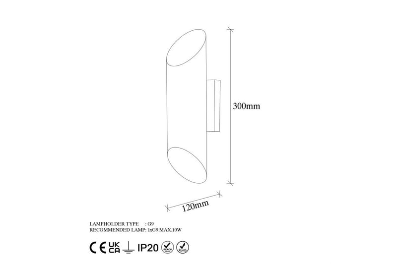 Vegg lampe Kutt Hvit - Hvit - Belysning - Innendørsbelysning & Lamper - Vegglampe