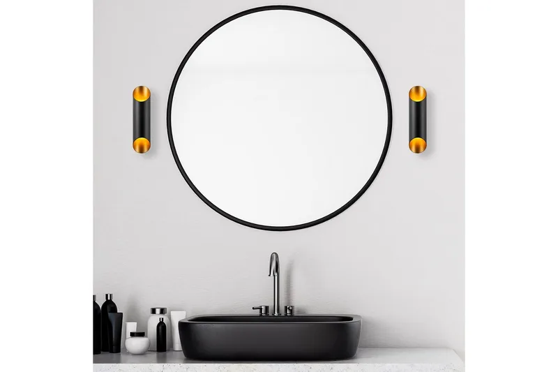 Vegg lampe Kutt Svart / Gull - Svart / Gull - Belysning - Innendørsbelysning & Lamper - Vegglampe