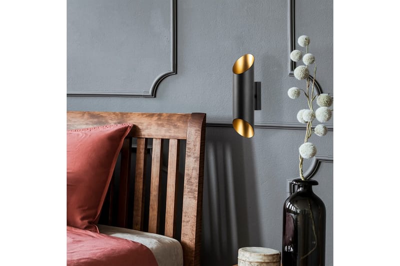 Vegg lampe Kutt Svart / Gull - Svart / Gull - Belysning - Innendørsbelysning & Lamper - Vegglampe