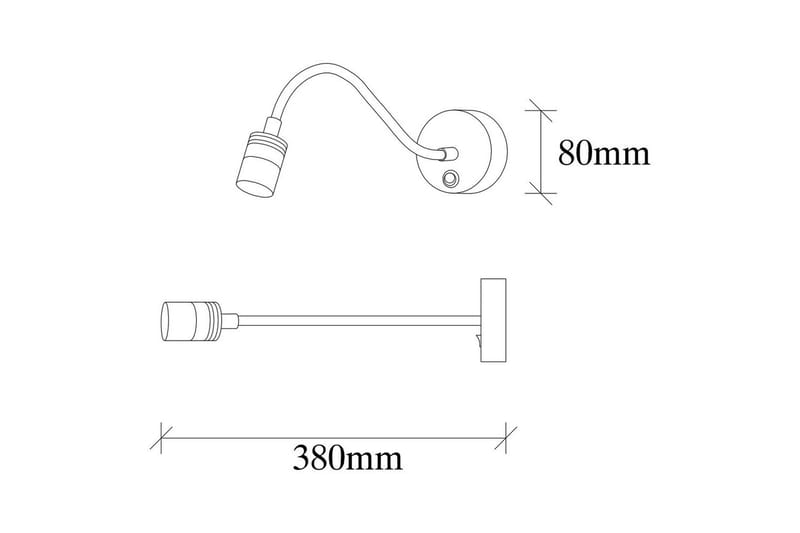 Vegg lampe Lesing Svart - Svart - Belysning - Innendørsbelysning & Lamper - Vegglampe - Veggarmatur