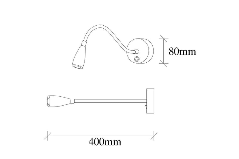 Vegg lampe Lesing Svart - Svart - Belysning - Innendørsbelysning & Lamper - Vegglampe - Veggarmatur