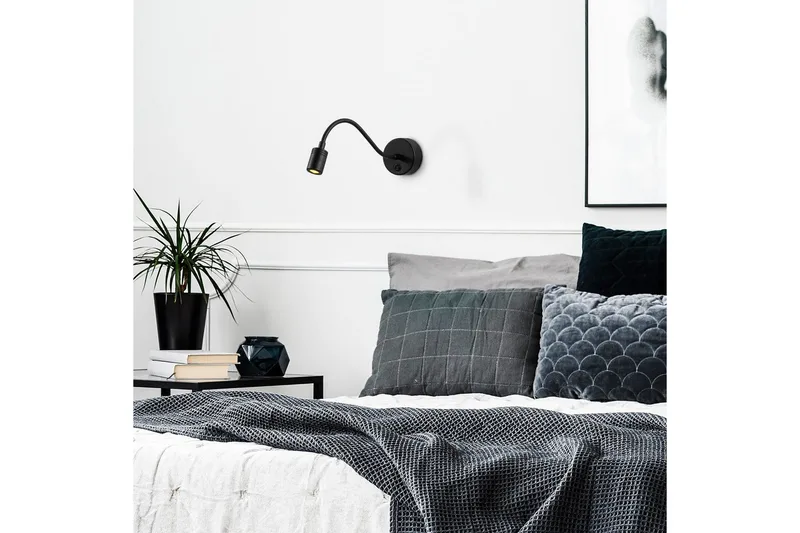Vegg lampe Lesing Svart - Svart - Belysning - Innendørsbelysning & Lamper - Vegglampe - Veggarmatur