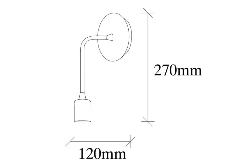 Vegg lampe Lysar Svart - Svart - Belysning - Innendørsbelysning & Lamper - Vegglampe