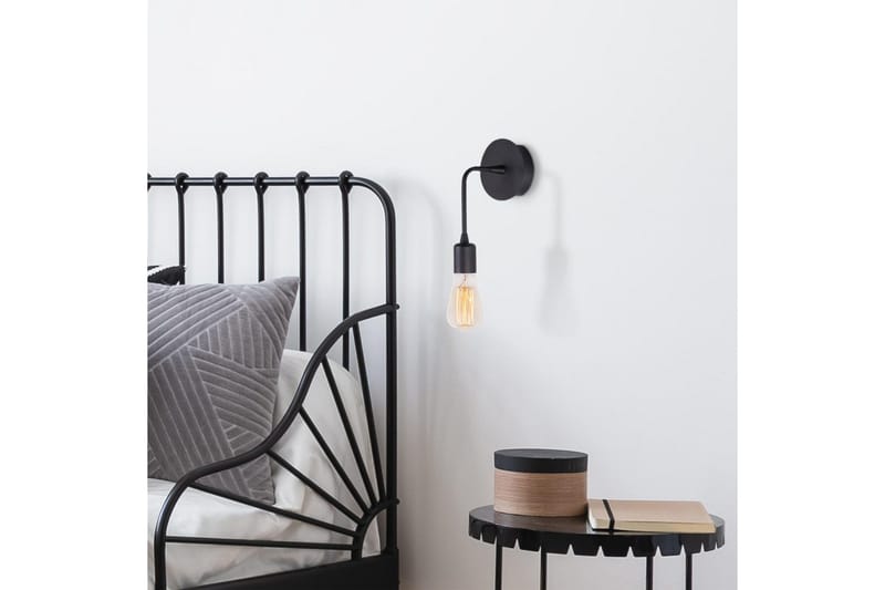 Vegg lampe Lysar Svart - Svart - Belysning - Innendørsbelysning & Lamper - Vegglampe