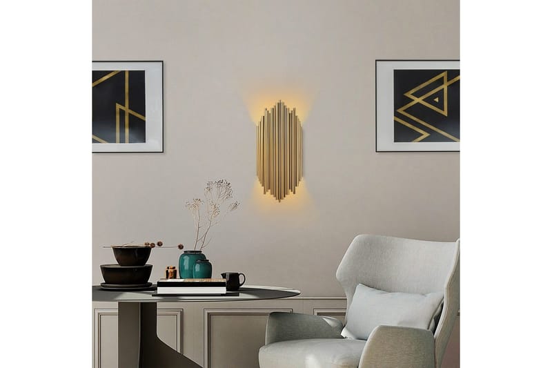 Vegg lampe Mahima Gull - Gull - Belysning - Innendørsbelysning & Lamper - Vegglampe