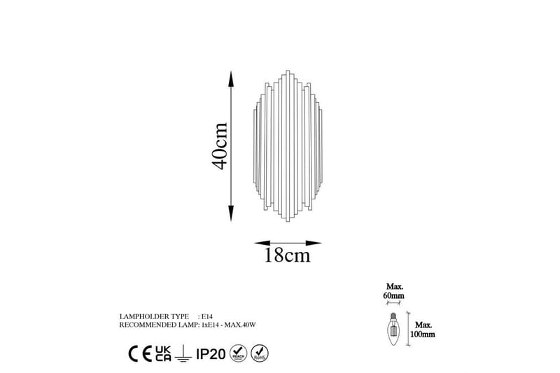 Vegg lampe Mahima Gull - Gull - Belysning - Innendørsbelysning & Lamper - Vegglampe