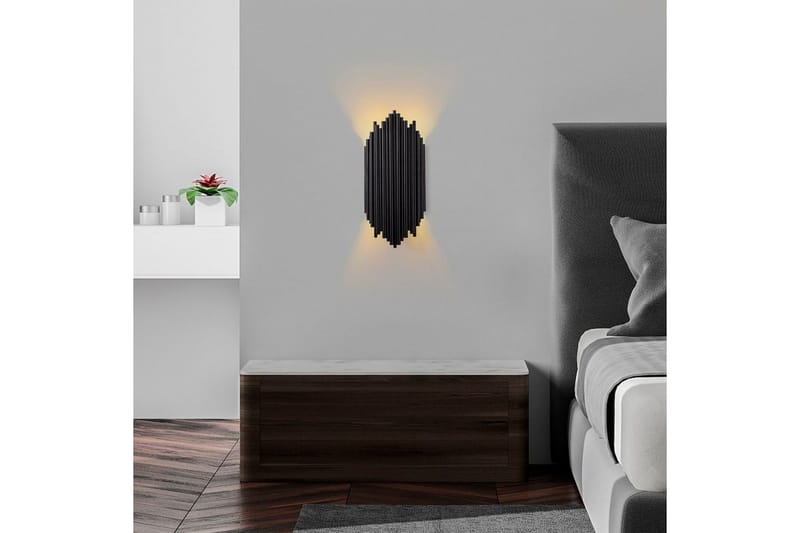 Vegg lampe Mahima Svart - Svart - Belysning - Innendørsbelysning & Lamper - Vegglampe