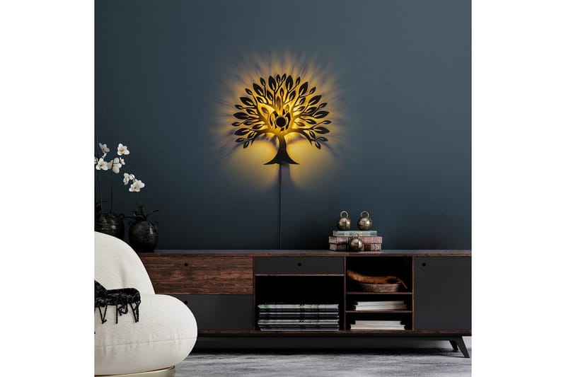 Vegg lampe Malti Tree Svart - Svart - Belysning - Innendørsbelysning & Lamper - Vegglampe