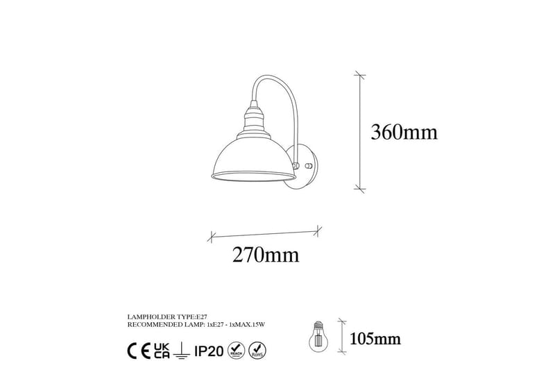 Vegg lampe Masatsune Svart / Antikk - Svart / Antikk - Belysning - Innendørsbelysning & Lamper - Vegglampe
