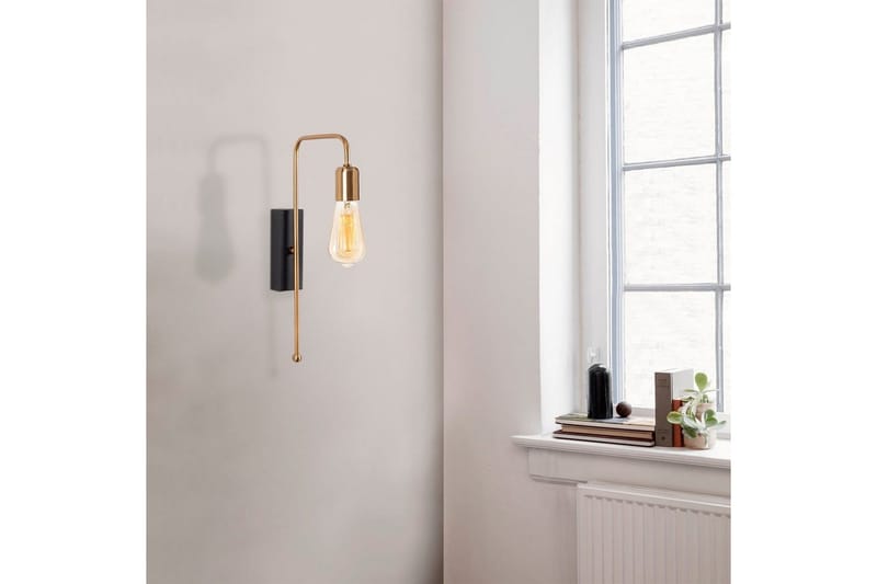 Vegg lampe Mo Gull / Svart - Gull/Svart - Belysning - Innendørsbelysning & Lamper - Vegglampe