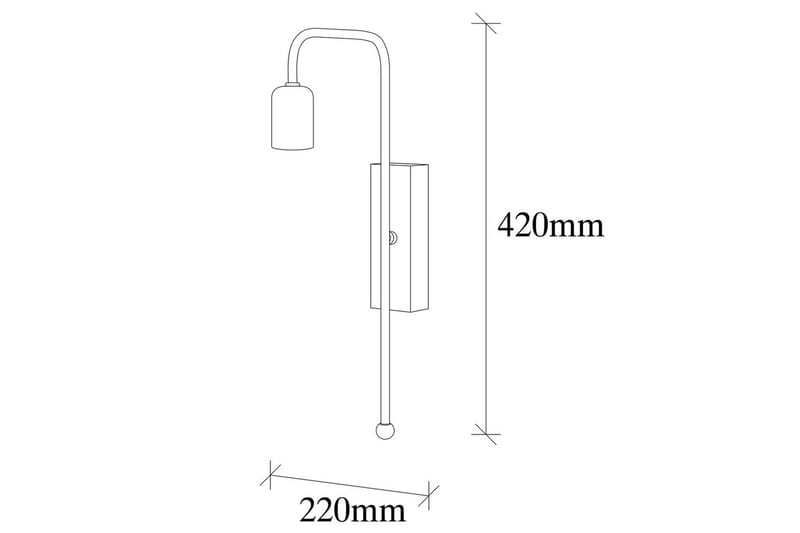 Vegg lampe Mo Gull / Svart - Gull/Svart - Belysning - Innendørsbelysning & Lamper - Vegglampe