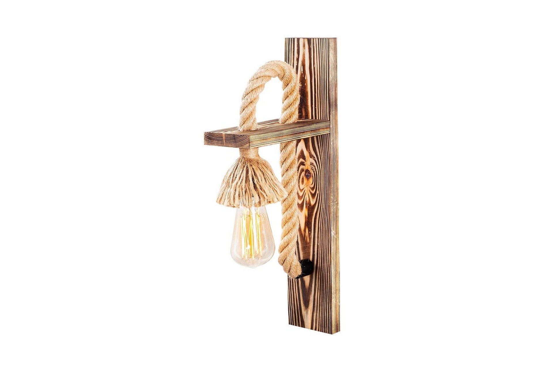 Vegg lampe Nirao Tre - Brun