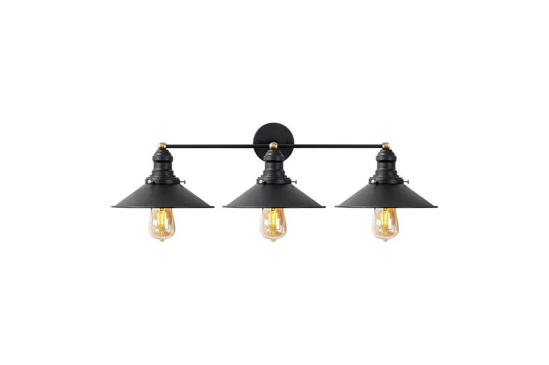 Vegg lampe Nolen Svart / Antikk, Svart/Antrasitt