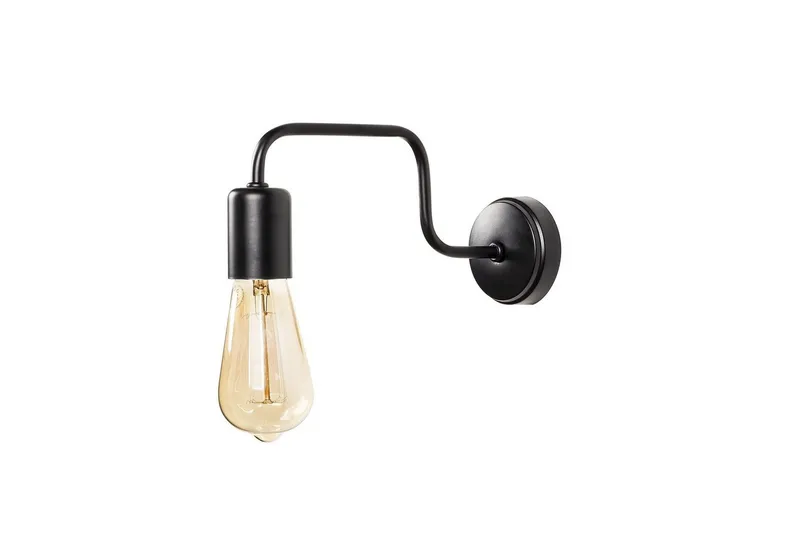 Vegg lampe Nymera Svart, Svart