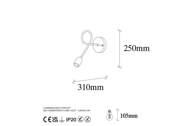 Vegg lampe Ranju Svart / Antikk - Bronse/Svart - Belysning - Innendørsbelysning & Lamper - Vegglampe