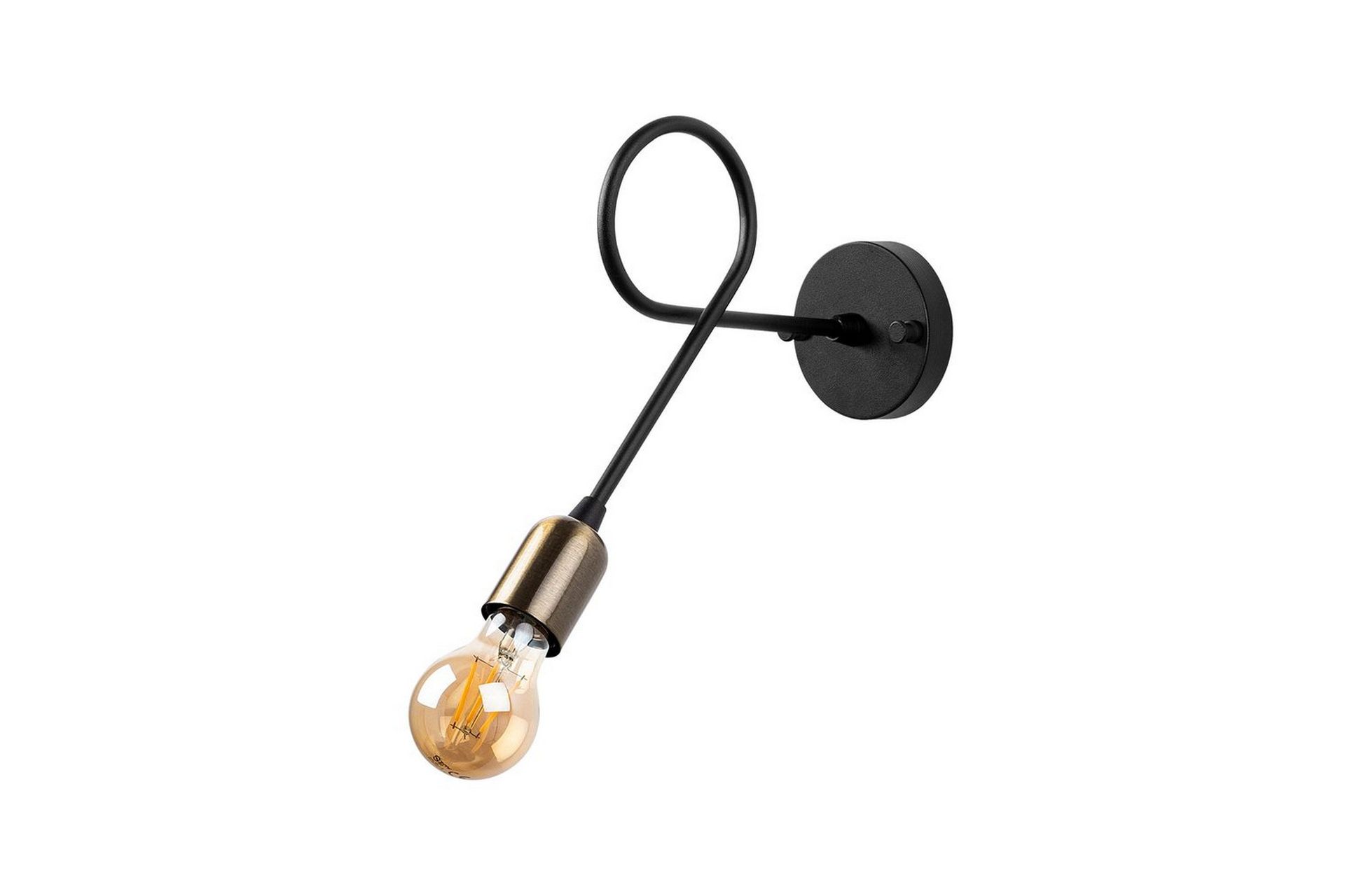 Vegg lampe Ranju Svart / Antikk - Bronse/Svart