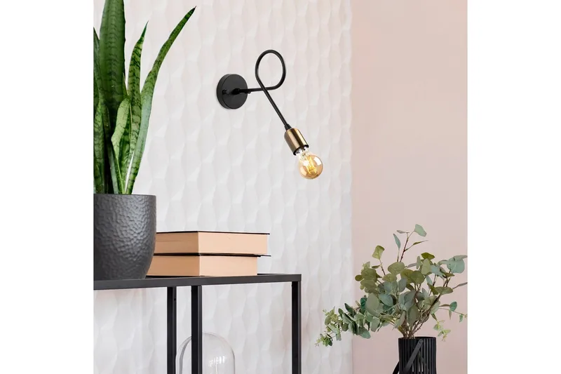 Vegg lampe Ranju Svart / Antikk - Bronse/Svart - Belysning - Innendørsbelysning & Lamper - Vegglampe