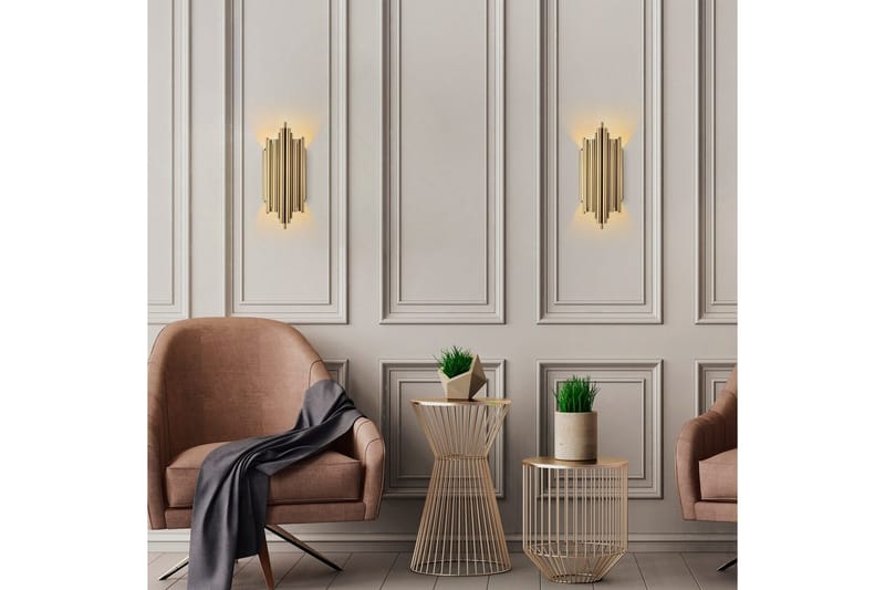 Vegg lampe Raoji Gull - Gull - Belysning - Innendørsbelysning & Lamper - Vegglampe