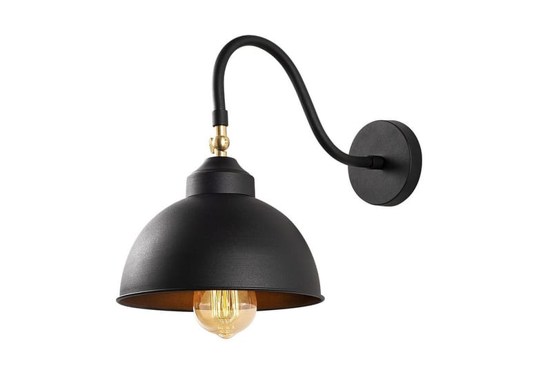 Vegg lampe Rathour Svart - Svart - Belysning - Innendørsbelysning & Lamper - Vegglampe