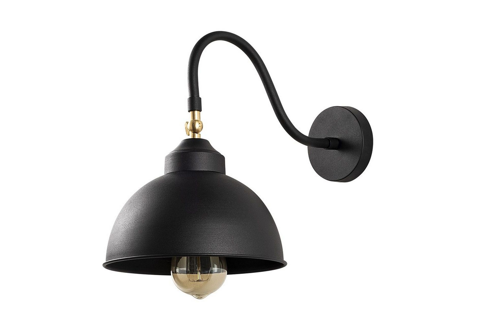 Vegg lampe Rathour Svart - Svart