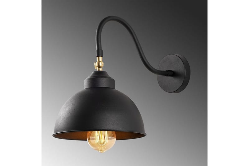 Vegg lampe Rathour Svart - Svart - Belysning - Innend�ørsbelysning & Lamper - Vegglampe