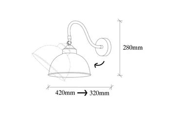 Vegg lampe Rathour Svart - Svart - Belysning - Innendørsbelysning & Lamper - Vegglampe
