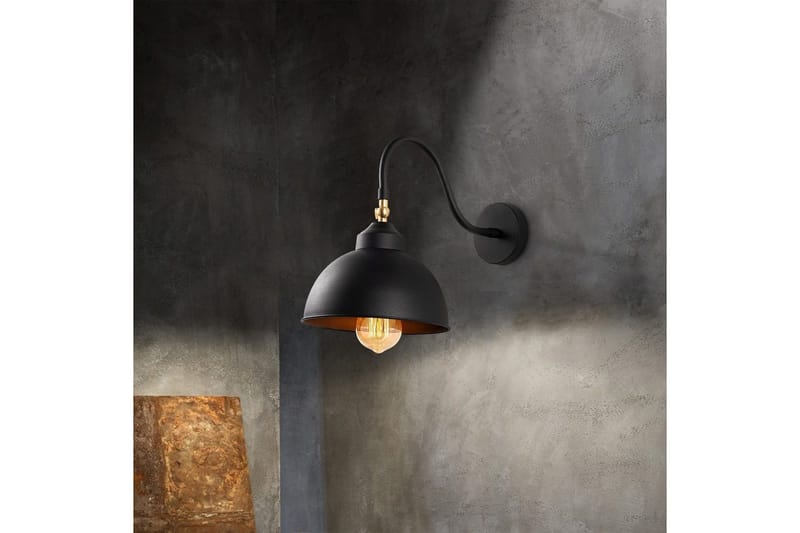 Vegg lampe Rathour Svart - Svart - Belysning - Innendørsbelysning & Lamper - Vegglampe