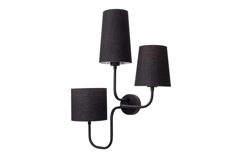 Vegg lampe Rihan Svart - Svart - Belysning - Innendørsbelysning & Lamper - Vegglampe