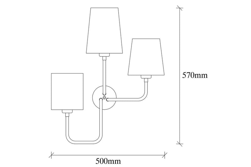 Vegg lampe Rihan Svart - Svart - Belysning - Innendørsbelysning & Lamper - Vegglampe