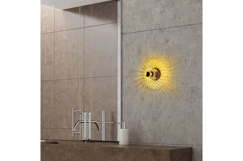 Vegg lampe Sadortel gull - 36 x 12 x 36 cm - Belysning - Innendørsbelysning & Lamper - Vegglampe