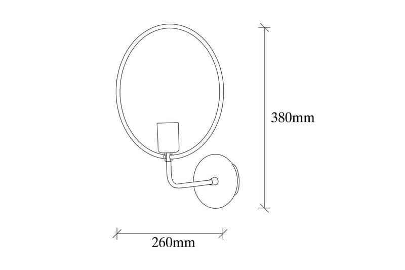 Vegg lampe Sirkel Svart - Svart - Belysning - Innendørsbelysning & Lamper - Vegglampe