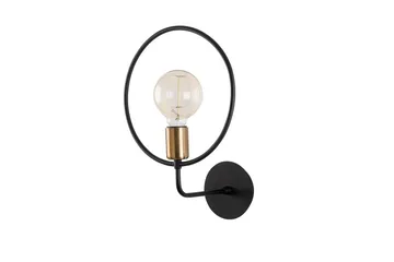 Vegg lampe Sirkel Svart - Svart - Belysning - Innendørsbelysning & Lamper - Vegglampe