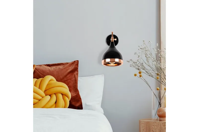 Vegg lampe Soodz Svart / Kobber - Svart / Kobber - Belysning - Innendørsbelysning & Lamper - Vegglampe