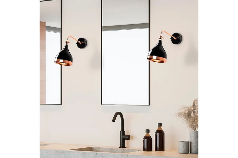 Vegg lampe Soodz Svart / Kobber - Svart / Kobber - Belysning - Innendørsbelysning & Lamper - Vegglampe