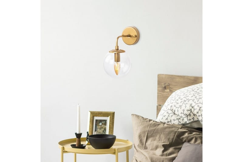 Vegg lampe Soona Gull Gjennomsiktig - Gull Gjennomsiktig - Belysning - Innendørsbelysning & Lamper - Vegglampe