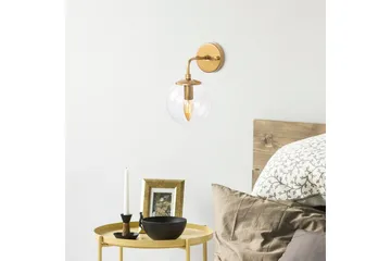 Vegg lampe Soona Gull Gjennomsiktig - Gull Gjennomsiktig - Belysning - Innendørsbelysning & Lamper - Vegglampe