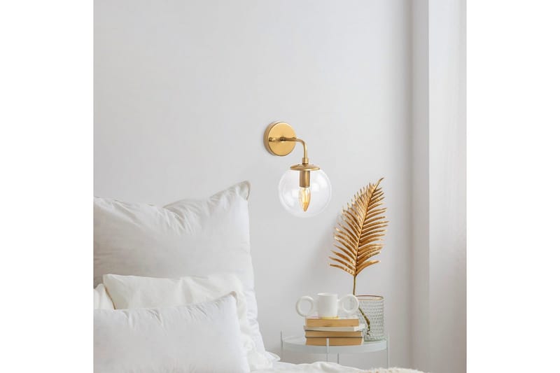 Vegg lampe Soona Gull Gjennomsiktig - Gull Gjennomsiktig - Belysning - Innendørsbelysning & Lamper - Vegglampe