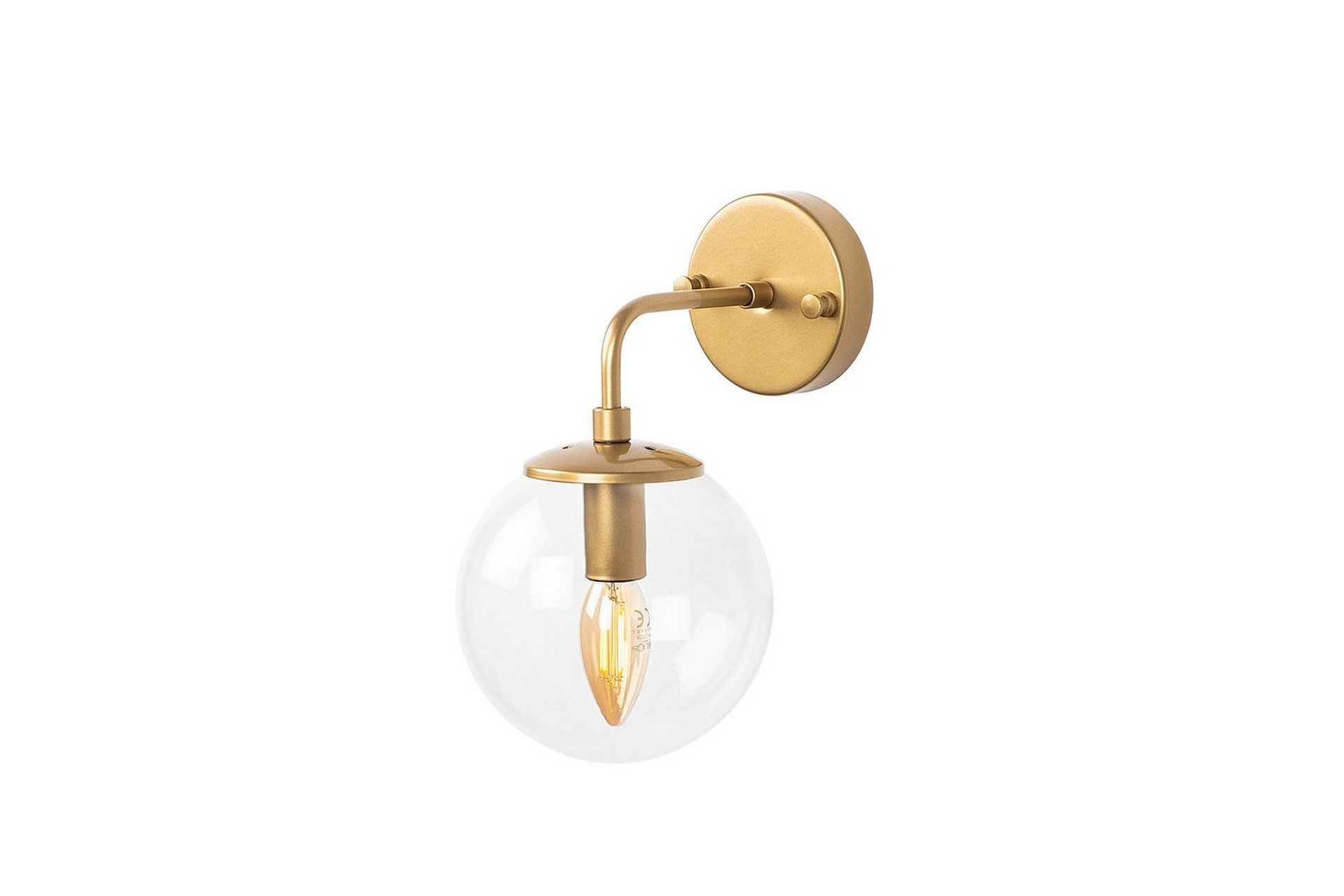 Vegg lampe Soona Gull Gjennomsiktig - Gull Gjennomsiktig