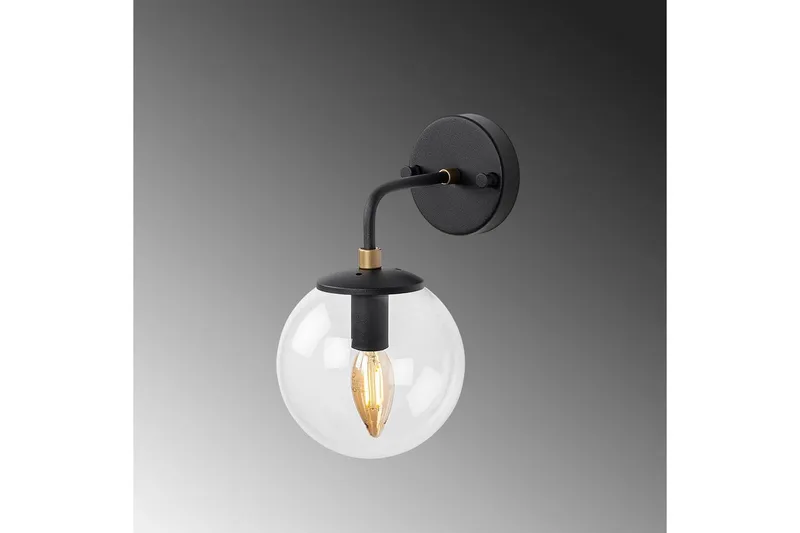 Vegg lampe Soona Svart / Gull - Svart / Gull - Belysning - Innendørsbelysning & Lamper - Vegglampe