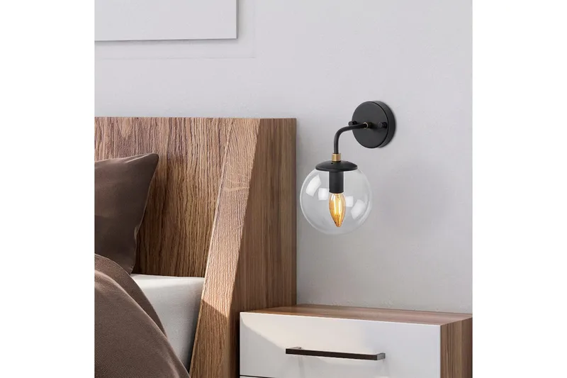 Vegg lampe Soona Svart / Gull - Svart / Gull - Belysning - Innendørsbelysning & Lamper - Vegglampe