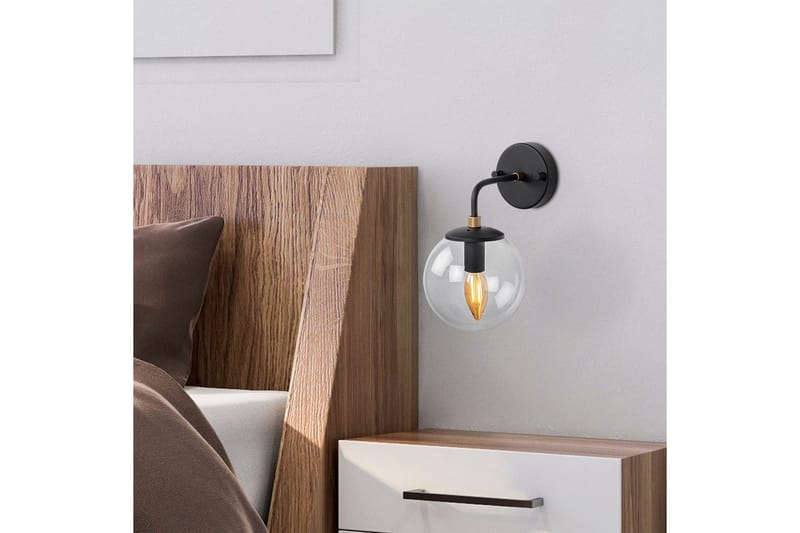 Vegg lampe Soona Svart / Gull - Svart / Gull - Belysning - Innendørsbelysning & Lamper - Vegglampe
