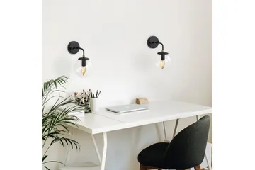 Vegg lampe Soona Svart / Gull - Svart / Gull - Belysning - Innendørsbelysning & Lamper - Vegglampe