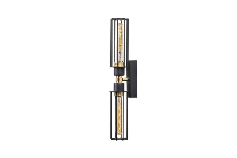 Vegg lampe Sourab Shine Svart / Gull, Gull/Svart