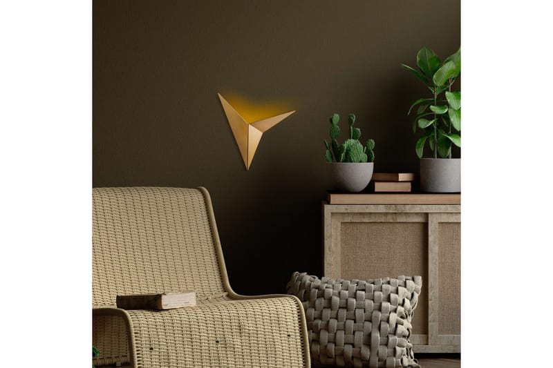 Vegg lampe Stelin Gull - Gull - Belysning - Innendørsbelysning & Lamper - Vegglampe