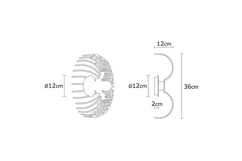 Vegg lampe Subbersta Svart - Diameter: 12 cm - Belysning - Innendørsbelysning & Lamper - Vegglampe